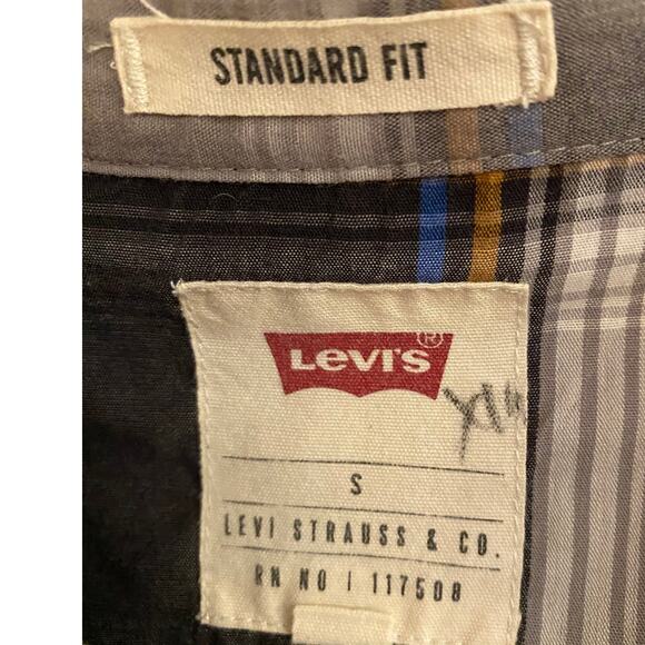 Levi Standard Fit Western Shirt Size S Western Button Snaps - Picture 4 of 4